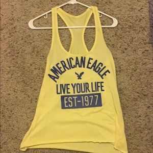 yellow tank top